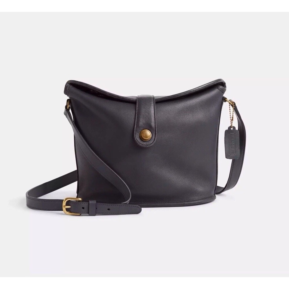 Coach Vintage Nottingham British Binocular Crossbody Bag Black Leather USA